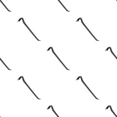 Crowbar icon in black style isolated on white background. Crime pattern stock vector illustration.