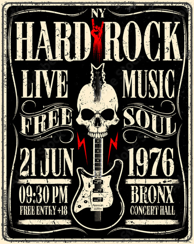 Obrazy Hard Rock  plakat-muzyki-hard-rockowej