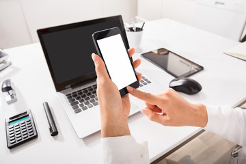 Businesswoman Using Smart Phone