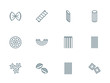 Pasta set of vector icons