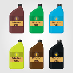 Wall Mural - oil motor set flat