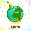 Happy Earth Day Celebration. Vector Illustration.
