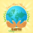 Save our earth, save our planet. Vector Illustration