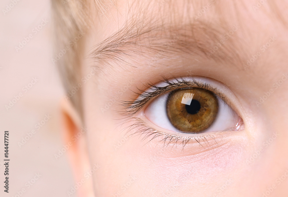 Closeup of beautiful boy eye Stock Photo | Adobe Stock