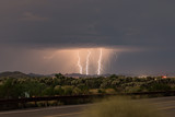 Fototapeta  - Lightning Strikes Again and Again