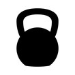 Kettlebell or girya weight training equipment flat vector icon for exercise apps and websites