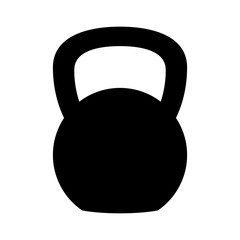 kettlebell or girya weight training equipment flat vector icon for exercise apps and websites