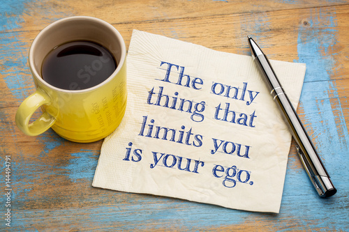 The only thing that limits you is your ego Tableau sur Toile