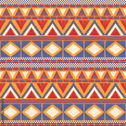 Tribal pattern vector seamless. African or native american print. Ethic ...