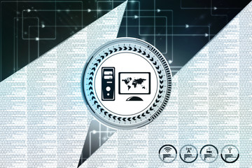 Poster - 2d rendering Database storage illustration