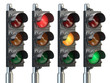 Traffic lights isolated on white background.