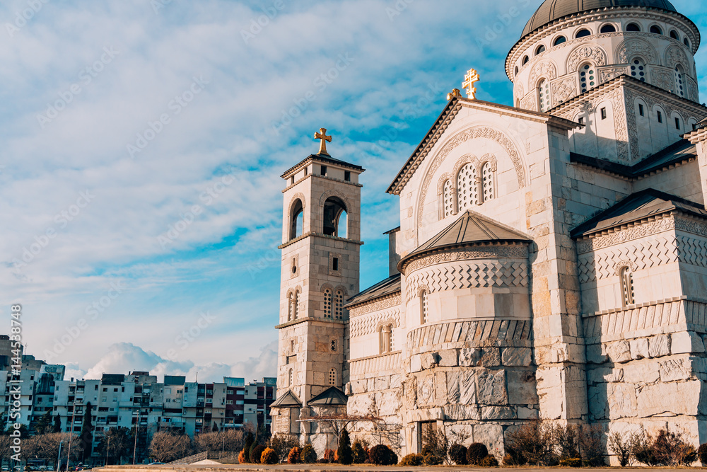 Obraz na płótnie Church Cathedral of the Resurrection of Christ in Podgorica, Montenegro, the Balkans, the Adriatic Sea. w salonie