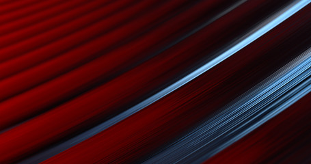 Poster - metallic reflection. silver 3d abstract red and blue metal background