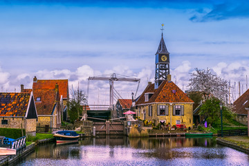 Fototapete - The lock of Hindeloopen. The Netherlands.