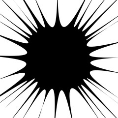 Poster - Splash, splatter silhouette. Abstract paint stain in clipping mask