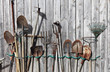 © dinanana - old gardening tools on a wooden background