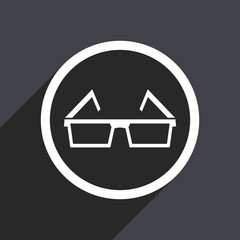 Aufkleber - 3d glasses flat design vector icon.