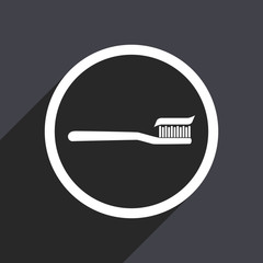 Aufkleber - Toothbrush flat design vector icon.