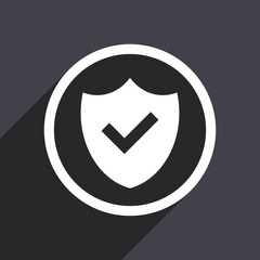 Poster - Shield flat design vector icon.