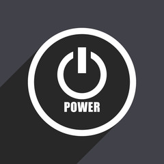Fototapete - Power flat design vector icon.