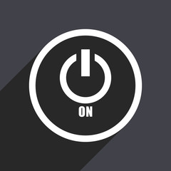 Fototapete - Power on flat design vector icon.