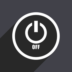 Fototapete - Power off flat design vector icon.