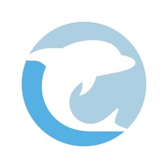 Wall Mural - dolphin logo vector