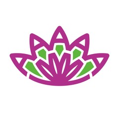 Wall Mural - lotus logo vector.