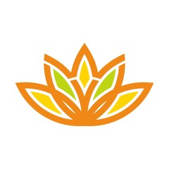 Wall Mural - lotus logo vector.