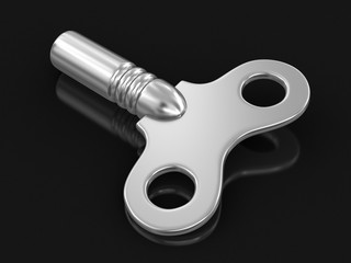Poster - Winding key. Image with clipping path 