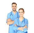 © Africa Studio - Doctor and medical assistant on white background