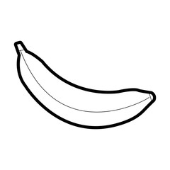 Wall Mural - banana fruit icon image vector illustration design bold black outline