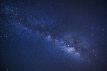clearly milky way galaxy at phitsanulok in thailand. long exposure photograph.with grain