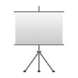 Advertising tripod board with blank paper isolated vector illustration
