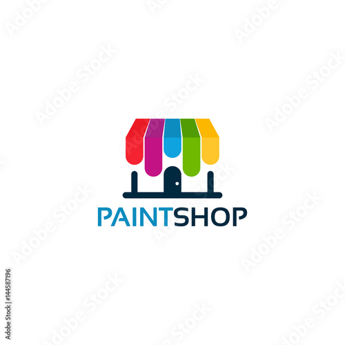 colorful Paint Shop Logo template designs Stock Vector Adobe Stock