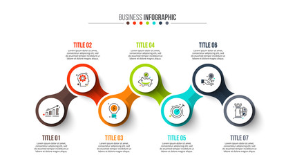 Poster - Abstract infographics number options template.