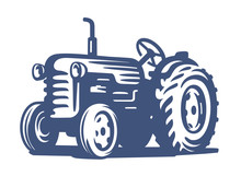 Vector Blue Tractor