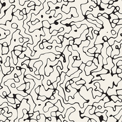 Wall Mural - Abstract Retro Background Design. Vector Seamless Black And White Pattern.