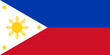 National flag of Philippines. Philipines flag official standard proportion, color mode RGB