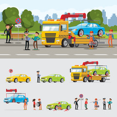 Wall Mural - Car Evacuation Concept