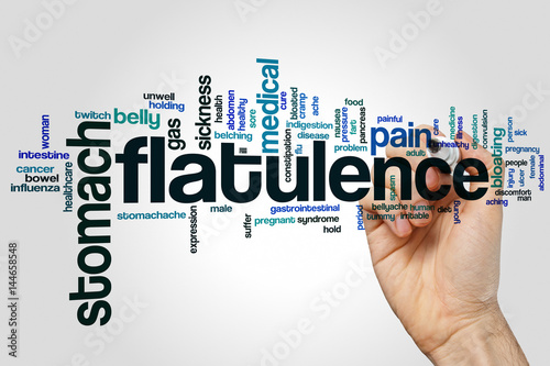 Fotografija Flatulence word cloud on grey background