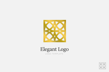 Wall Mural - Minimalistic Elegant Logo. Luxury emblem template