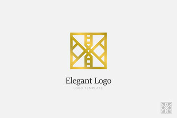 Wall Mural - Minimalistic Elegant Logo. Luxury emblem template