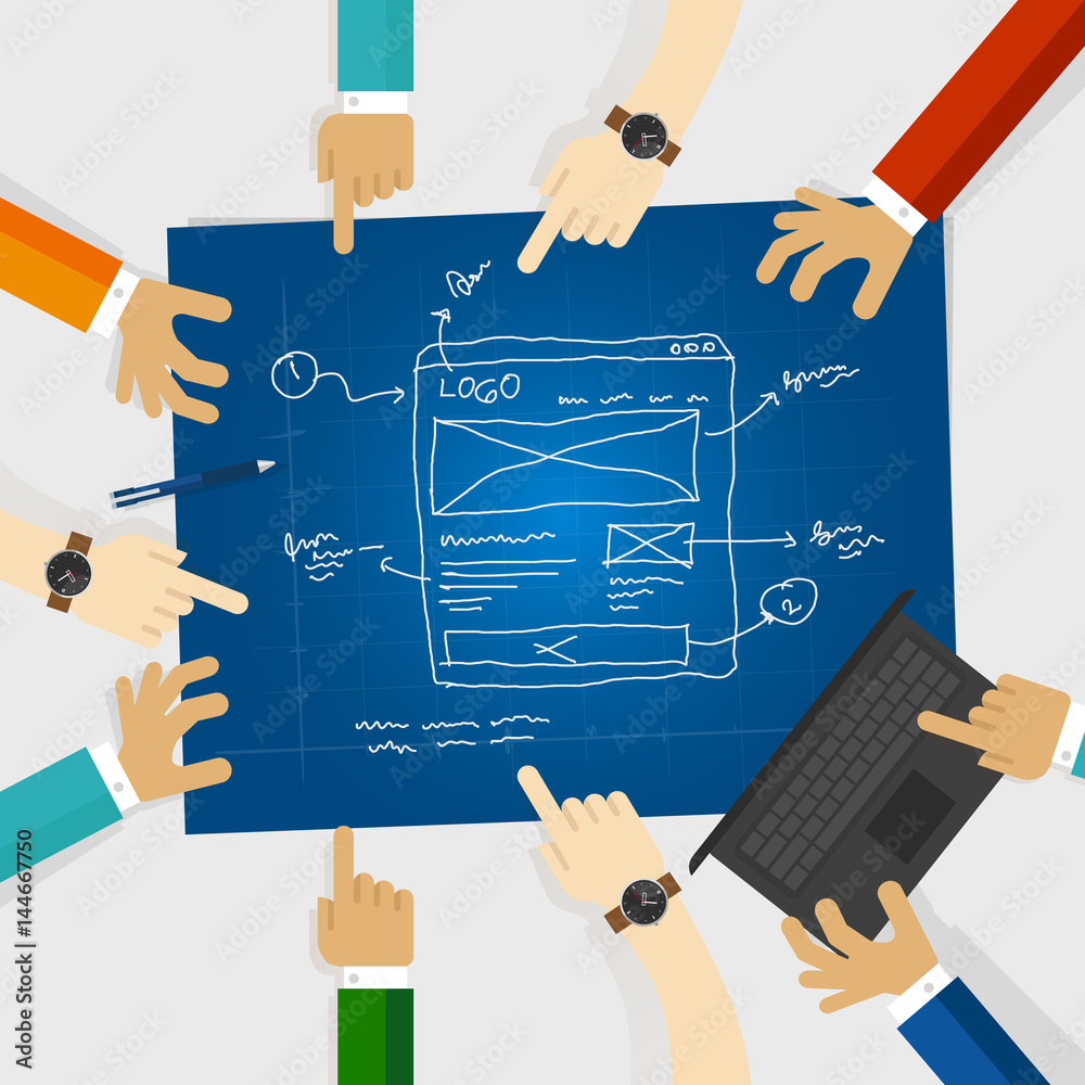 UI or user interface and UX or user experience design team work on ...