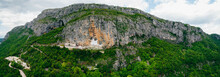 Ostrog Monastery In Montenegro. The Unique Monastery In The Rock.
