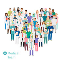 Healthcare Medical Team In Heart Shape