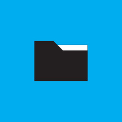 Poster - folder line icon, outline and solid vector logo,  linear pictogr