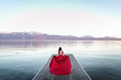 © Eleonora Mancini - Red dress bride with mountains views