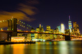 Fototapeta  - Blurred Brooklyn Bridge, NYC, USA