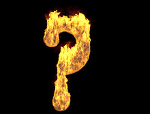 Question Mark On Flames